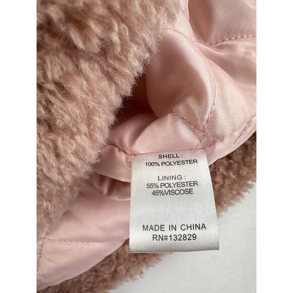 Dundas x Revolve - Stevie Teddy Coat in Blush Pink - Picture 4 of 6